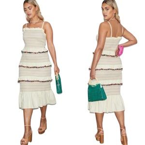 NWT Never Fully Dressed Pom Pom Rainbow Tiered Dress size 12